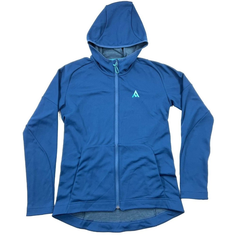 7mesh Womens Medium Callaghan Jacket Blue Full Zip Hooded Merino Wool Blend